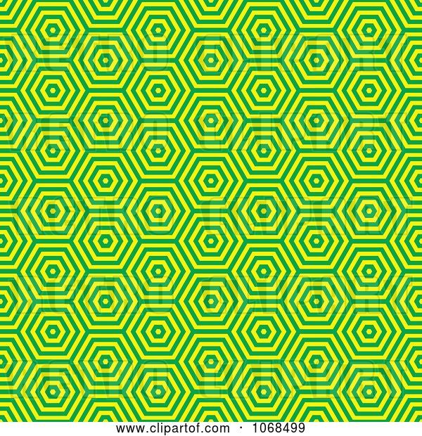 Vector Clip Art of Retro Seamless Green Pattern