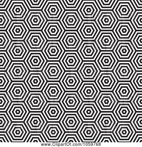 Vector Clip Art of Retro Seamless Hexagon Pattern Background