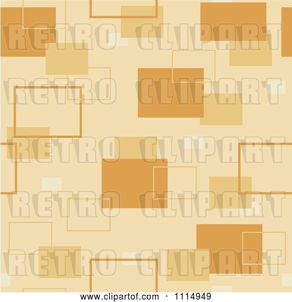 Vector Clip Art of Retro Seamless Tan Rectangle Background Pattern