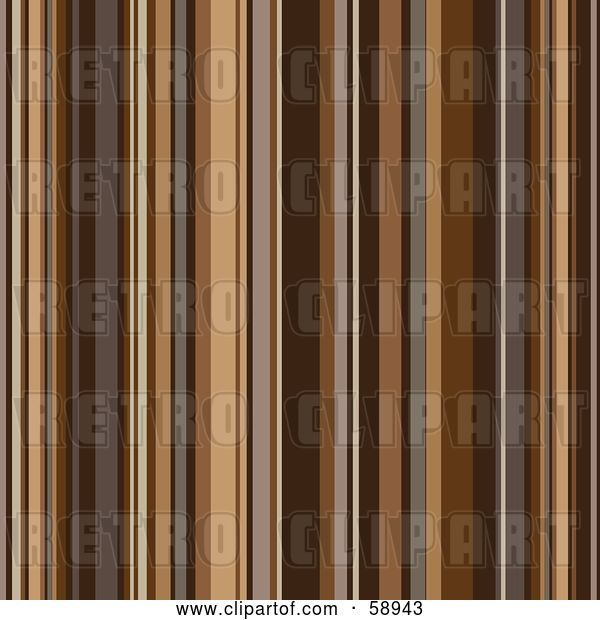 Vector Clip Art of Retro Shiny Background of Brown Stripes
