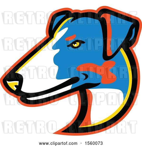 Vector Clip Art of Retro Smooth Fox Terrier Dog Mascot