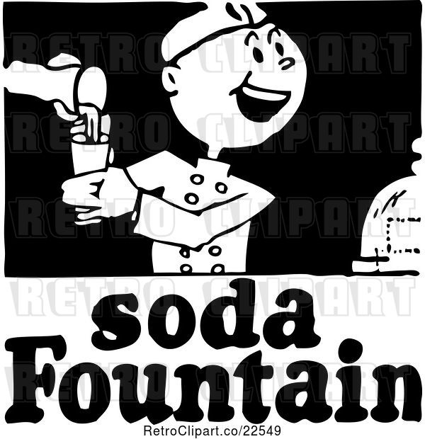 Vector Clip Art of Retro Soda Fountain Sign