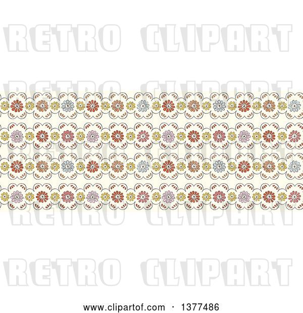 Vector Clip Art of Retro Spring Time Floral Lace Background
