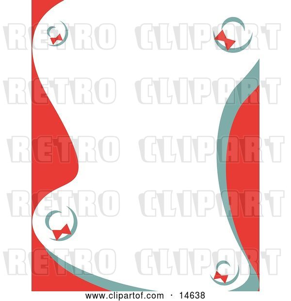 Vector Clip Art of Retro Stationery Background with Wreaths