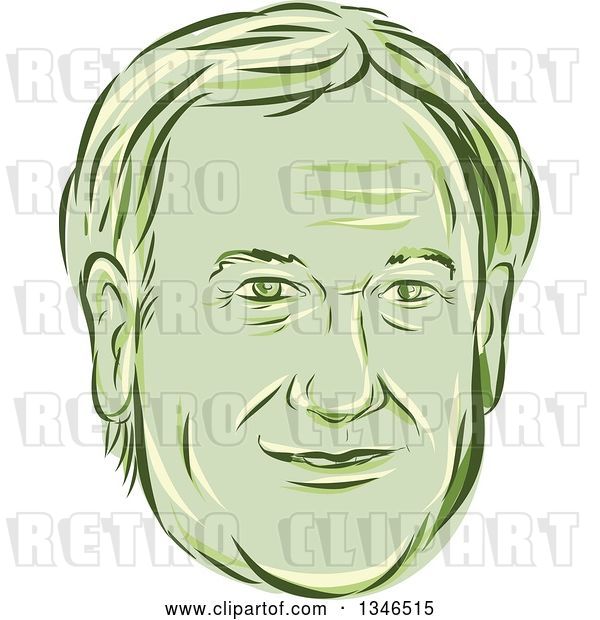 Vector Clip Art of Retro Styled Face of Lincoln Chaffee, 2016 Presidential Candidate