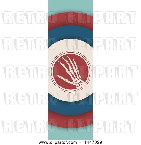 Vector Clip Art of Retro Styled Vertical Hand Banner