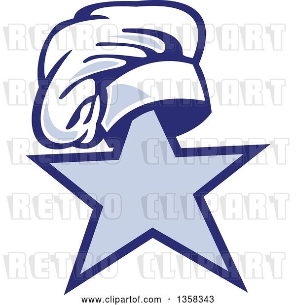 Vector Clip Art of Retro Toque Chef Hat on Top of a Star