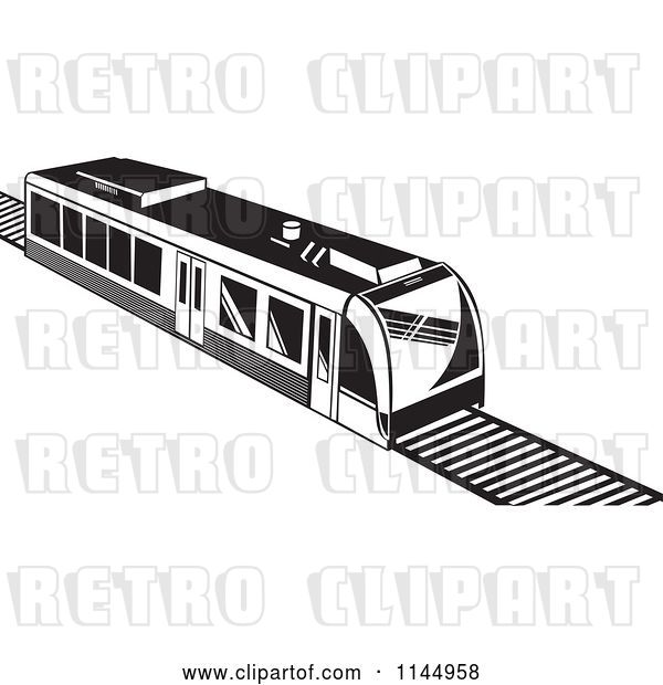 Vector Clip Art of Retro Train 1