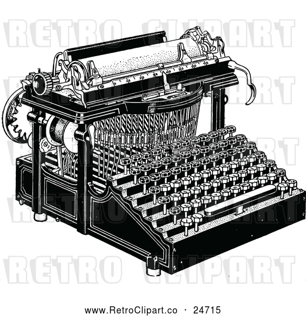 Vector Clip Art of Retro Typewriter