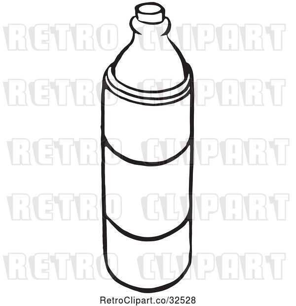 Vector Clip Art of Retro Water Bottle