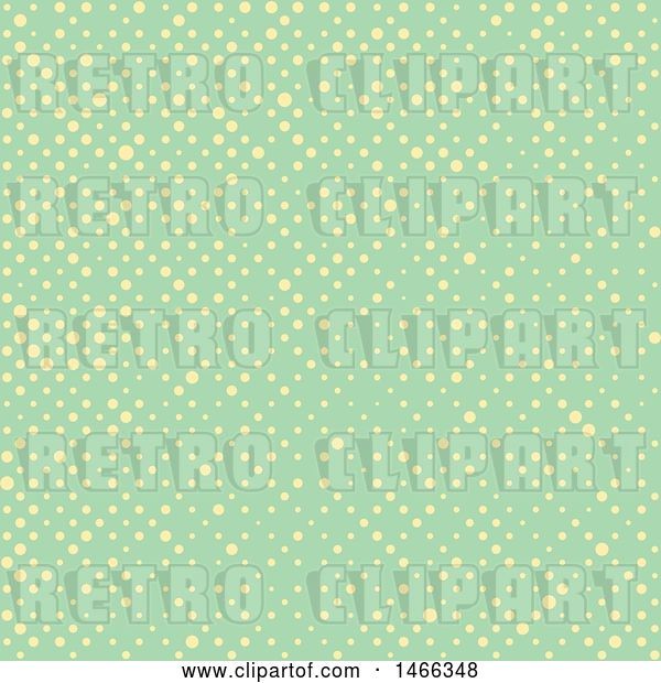 Vector Clip Art of Retro Yellow and Green Polka Dot Background