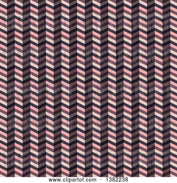 Vector Clip Art of Retro Zig Zag Pattern in Pink and Brown Tones