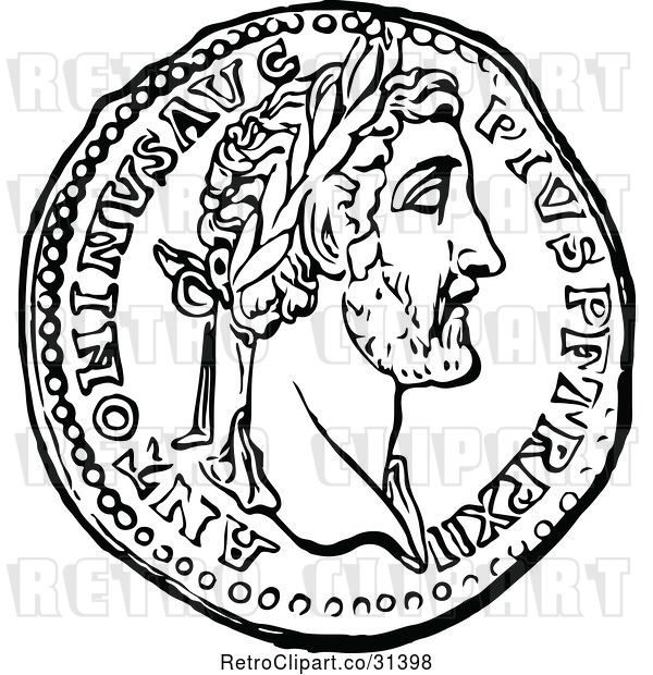 Vector Clip Art of Roman Coin