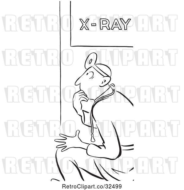 Vector Clip Art of X Ray Doctor