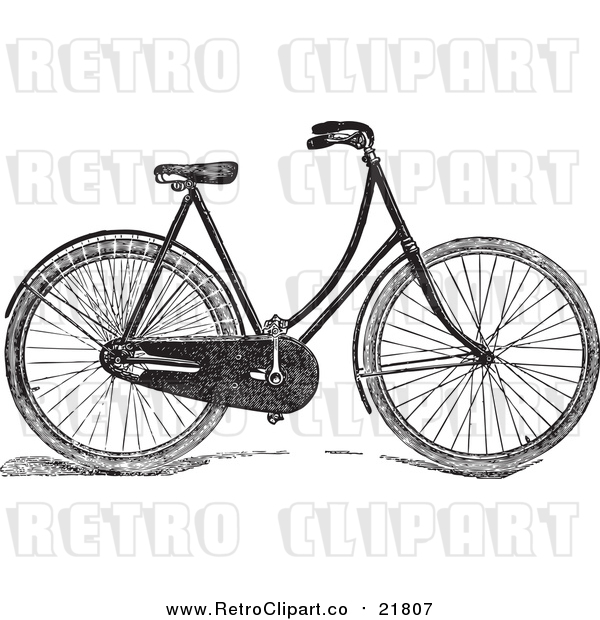 Vector Clipart of a Retro Bicycle