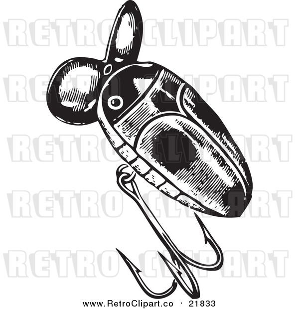 Vector Clipart of a Retro Fishing Lure