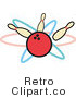 Clip Art Bowling Royalty Free Retro Vector by Andy Nortnik