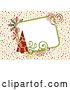 Clip Art of Retro Background with Christmas Trees and Text Space by MilsiArt