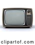 Clip Art of Retro Box TV with a Control Panel on the Side by KJ Pargeter