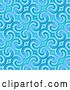 Clip Art of Retro Bright Shiny Blue Swirl Background by Arena Creative