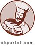 Clip Art of Retro Chef Holding Bread Logo by Patrimonio