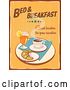 Clip Art of Retro Distressed Bed and Breakfast Poster by Eugene