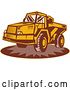 Clip Art of Retro Dump Truck Logo by Patrimonio