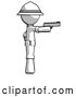 Clip Art of Retro Explorer Guy Firing a Handgun by Leo Blanchette