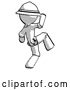 Clip Art of Retro Explorer Guy Kick Pose Start by Leo Blanchette
