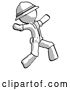 Clip Art of Retro Explorer Guy Running Away in Hysterical Panic Direction Right by Leo Blanchette