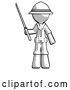 Clip Art of Retro Explorer Guy Standing up with Ninja Sword Katana by Leo Blanchette