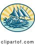 Clip Art of Retro Galleon Ship Logo by Patrimonio
