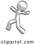 Clip Art of Retro Guy Running Away in Hysterical Panic Direction Left by Leo Blanchette