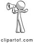 Clip Art of Retro Guy Shouting into Megaphone Bullhorn Facing Left by Leo Blanchette