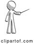 Clip Art of Retro Guy Teacher or Conductor with Stick or Baton Directing by Leo Blanchette