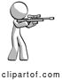 Clip Art of Retro Halftone Design Mascot Guy Shooting Sniper Rifle by Leo Blanchette