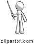 Clip Art of Retro Halftone Design Mascot Guy Standing up with Ninja Sword Katana by Leo Blanchette