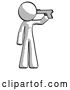 Clip Art of Retro Halftone Design Mascot Guy Suicide Gun Pose by Leo Blanchette