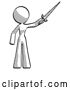 Clip Art of Retro Halftone Design Mascot Lady Holding Sword in the Air Victoriously by Leo Blanchette