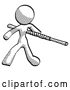 Clip Art of Retro Lady Bo Staff Action Hero Kung Fu Pose by Leo Blanchette