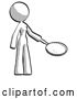 Clip Art of Retro Lady Frying Egg in Pan or Wok Facing Right by Leo Blanchette
