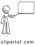 Clip Art of Retro Lady Pointing at Dry-erase Board with Stick Giving Presentation by Leo Blanchette