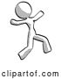 Clip Art of Retro Lady Running Away in Hysterical Panic Direction Right by Leo Blanchette