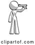 Clip Art of Retro Lady Suicide Gun Pose by Leo Blanchette