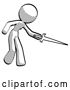 Clip Art of Retro Lady Sword Pose Stabbing or Jabbing by Leo Blanchette