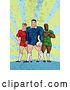 Clip Art of Retro Rugby Players by Patrimonio