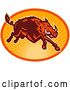 Clip Art of Retro Running Boar Logo by Patrimonio