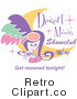 Retro Vector Clip Art of a Showgirl with Sample Text by Andy Nortnik