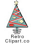 Royalty Free Retro Vector Clip Art of a Christmas Tree by Andy Nortnik