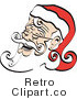 Royalty Free Retro Vector Clip Art of a Laughing Santa by Andy Nortnik